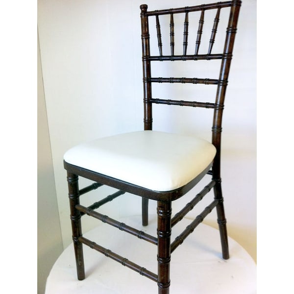 Atlas Commercial Products Chiavari Cushion, Wood-backed Cushions, Vinyl, White WBC4WH - main